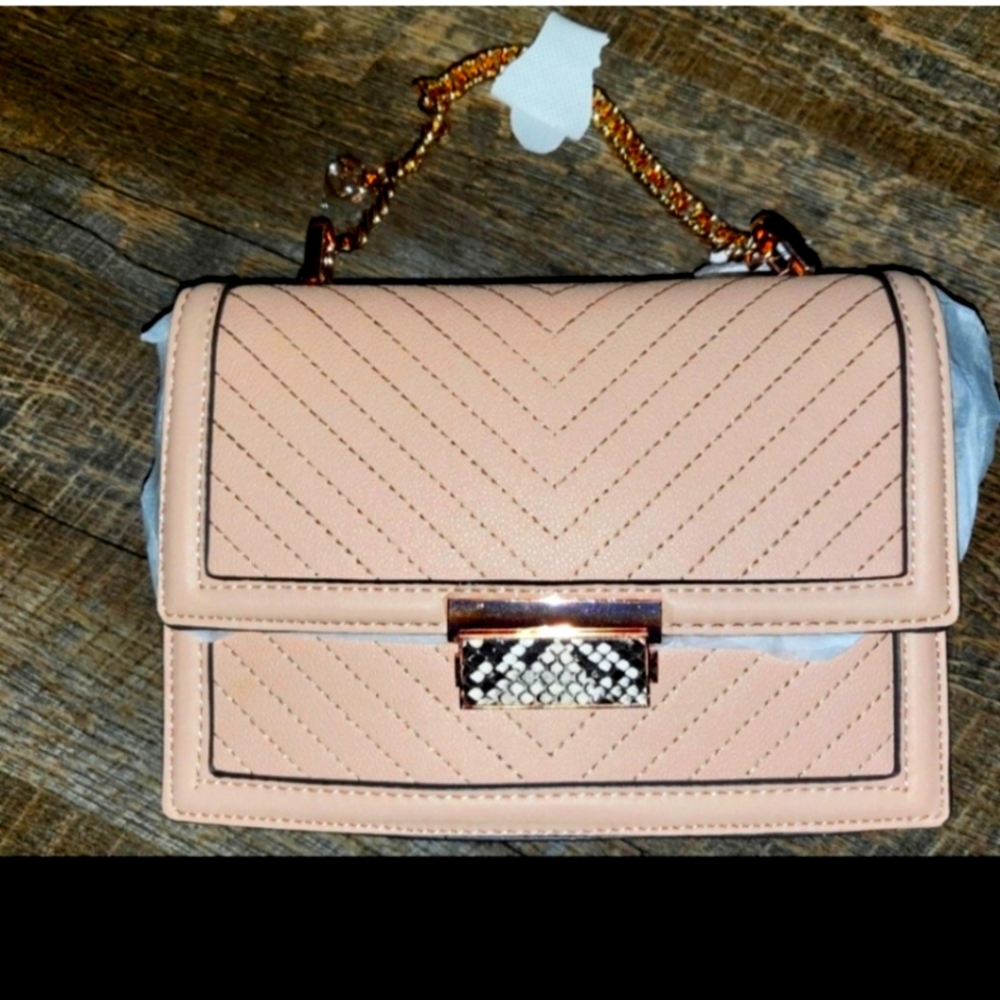 Aldo Crossbody and handheld Rose Gold Purse 6x8x2 1/4
